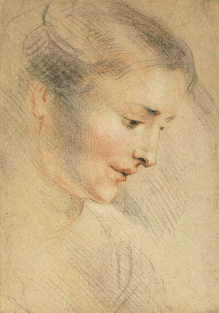Studio di una testa di donna - The Hermitage, St. Petersburg